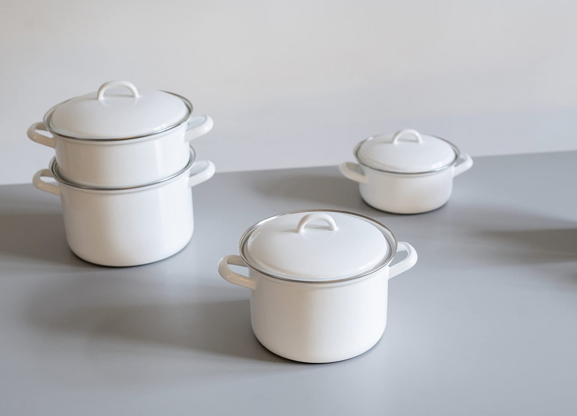 Enamel Single-Handed Pot
