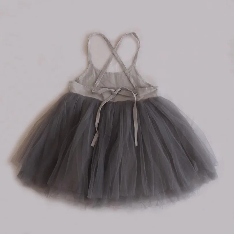 Annie & Charles® organic linen tulle dress: Apricot / 3-4Y