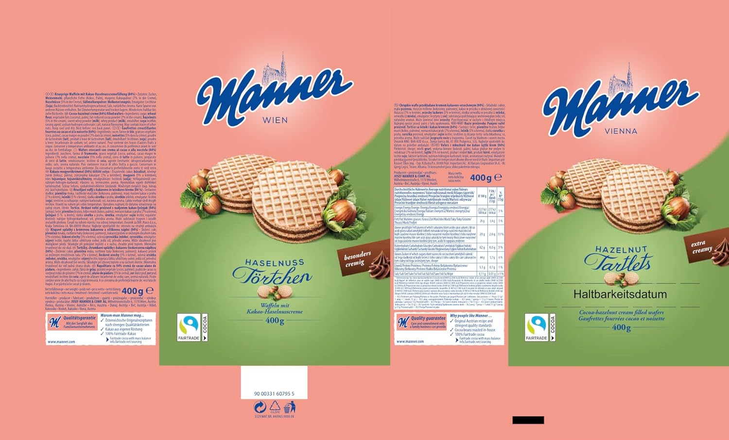 Manner Original Neopolitaner Hazelnut Wafers