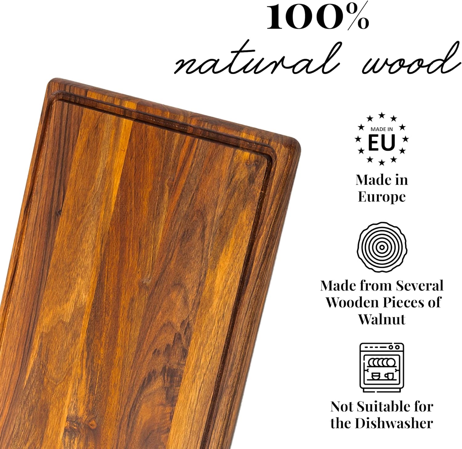 Large Wooden Cutting Board Walnut