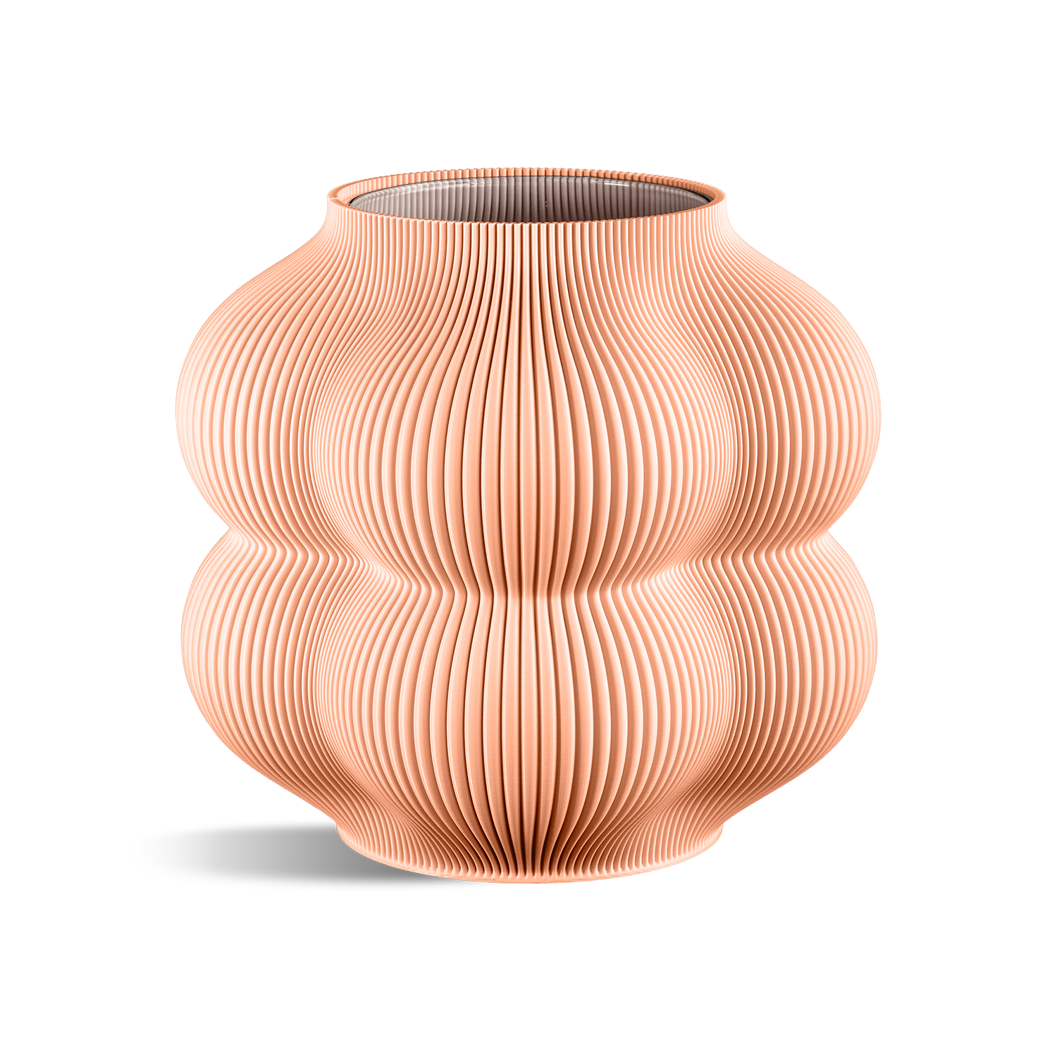 Big Peach Vase: Taupe