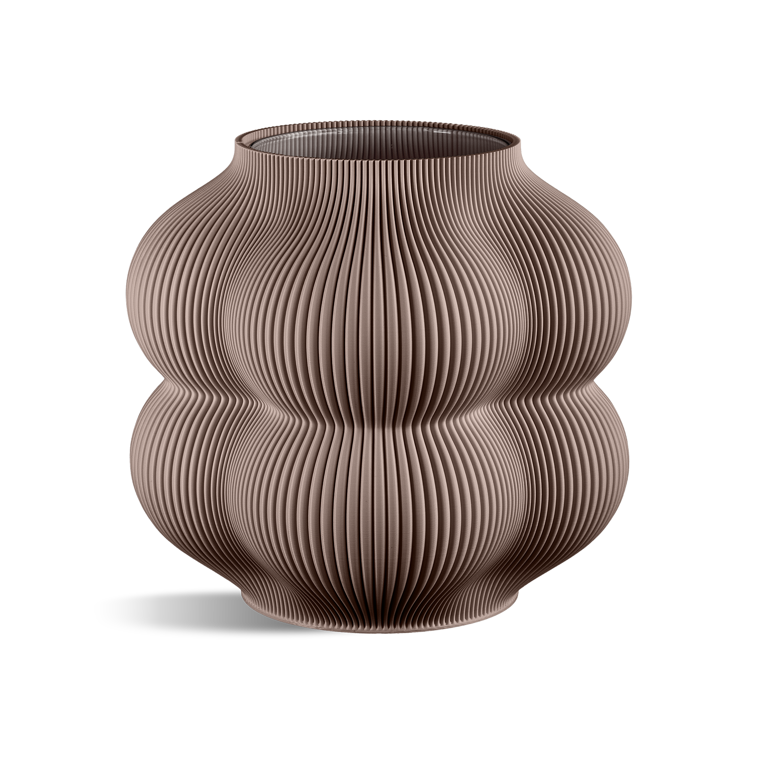 Big Peach Vase: Taupe
