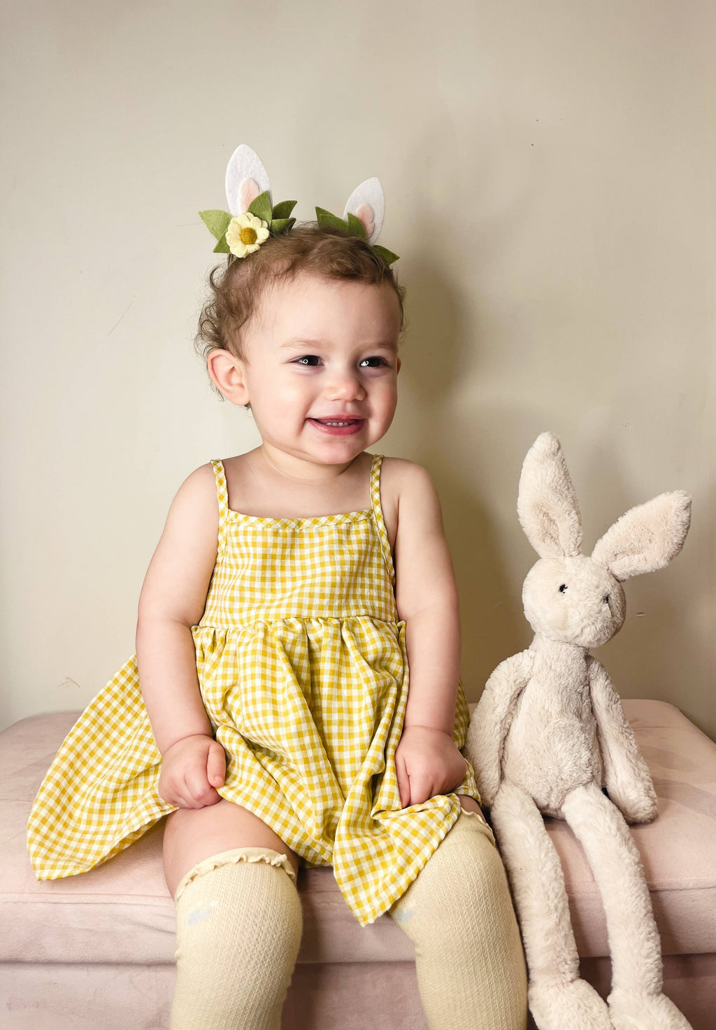 Annie & Charles® Bloomer ASTRID Dress: Yellow/white / 18-24 M