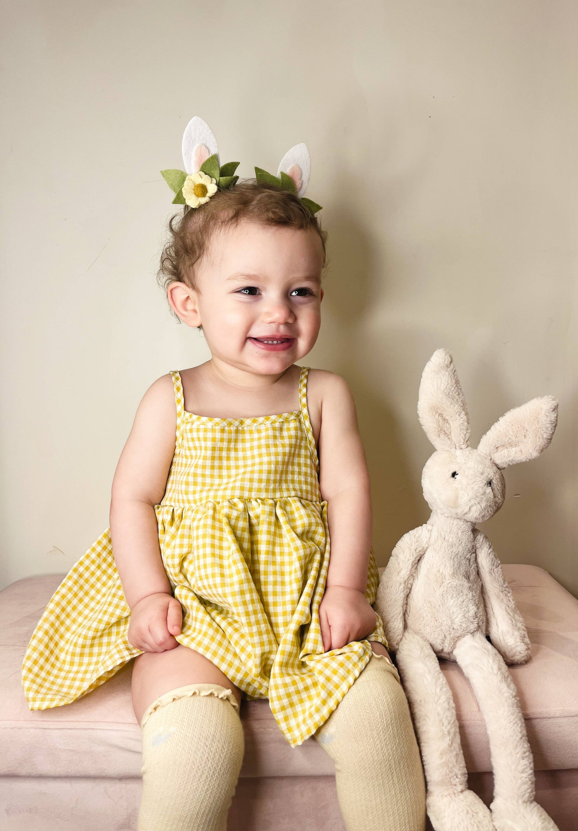 Annie & Charles® Bloomer ASTRID Dress: Yellow/white / 18-24 M