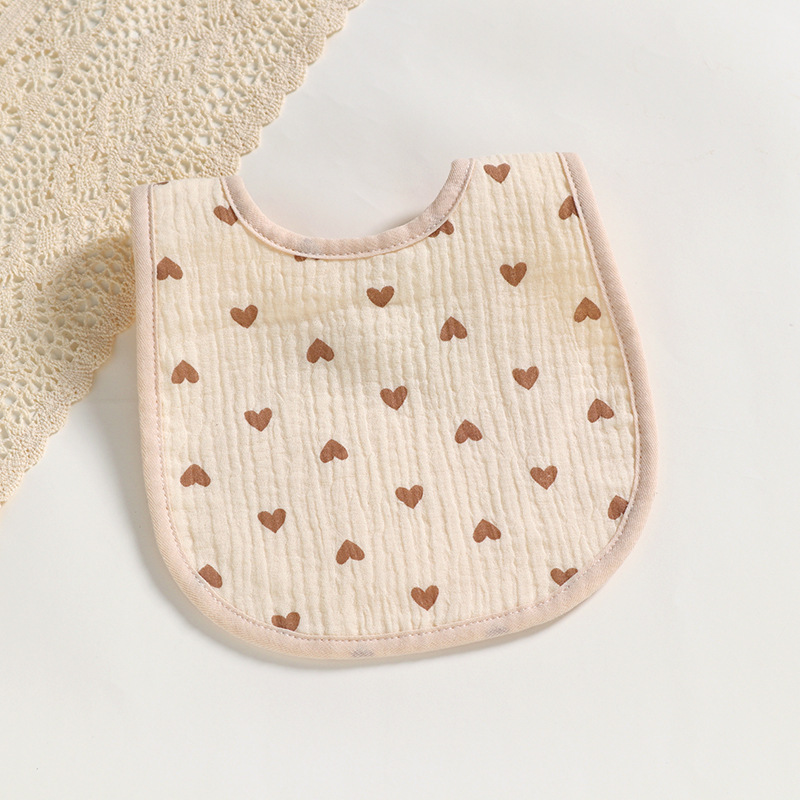 Annie & Charles® muslin bib with motif: 23 x 23 cm / Bear