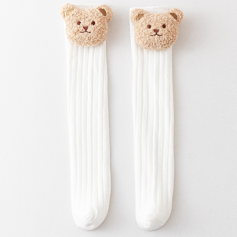 Annie & Charles® Bear Socks: Beige