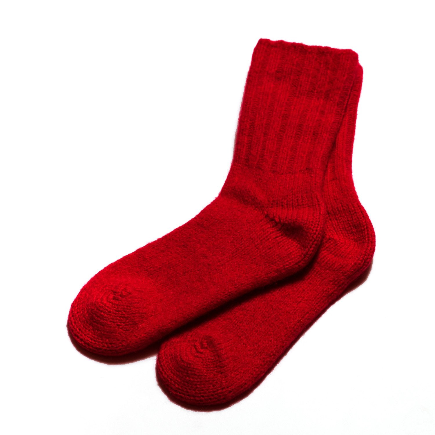 Boiled Wool Hand Knit Calf Socks
