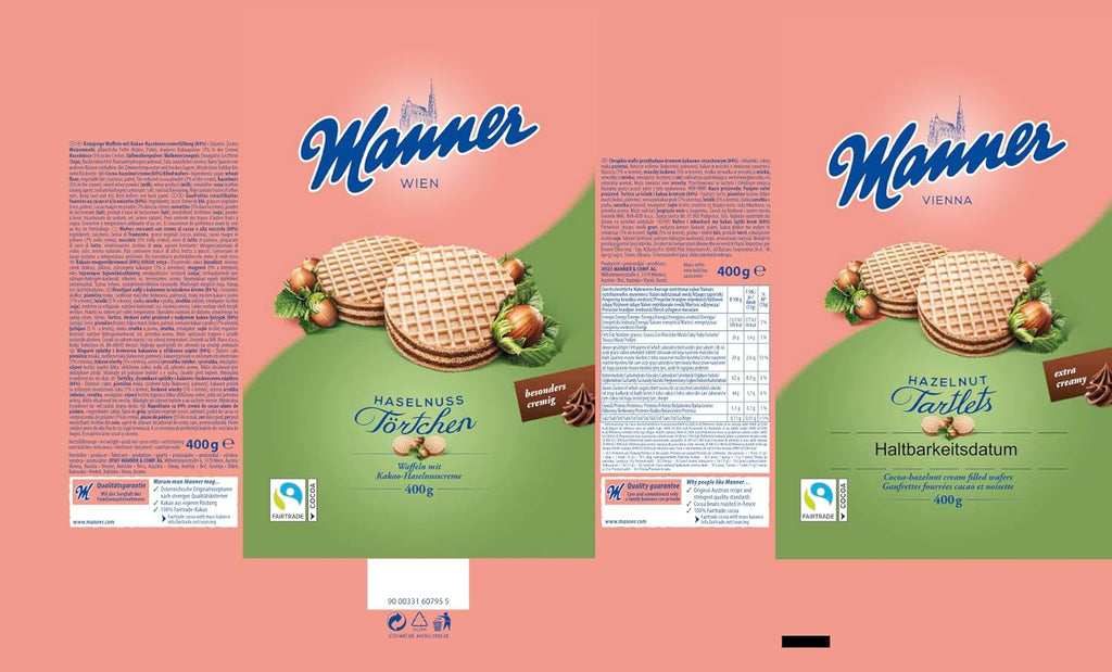 Manner Original Neopolitaner Hazelnut Wafers