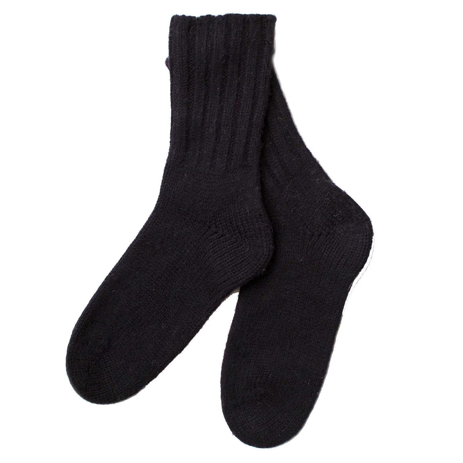 Boiled Wool Hand Knit Calf Socks
