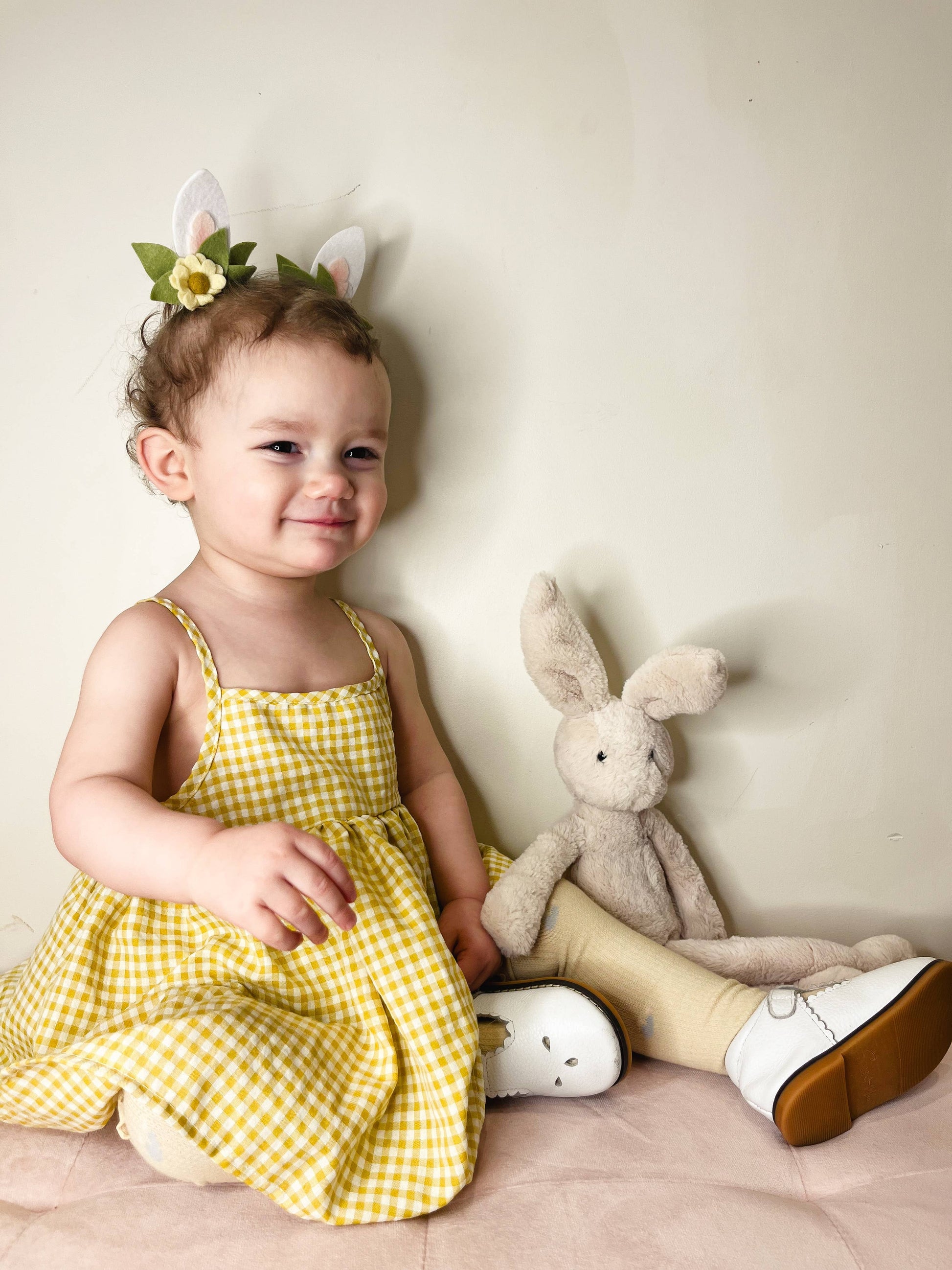 Annie & Charles® Bloomer ASTRID Dress: Yellow/white / 18-24 M