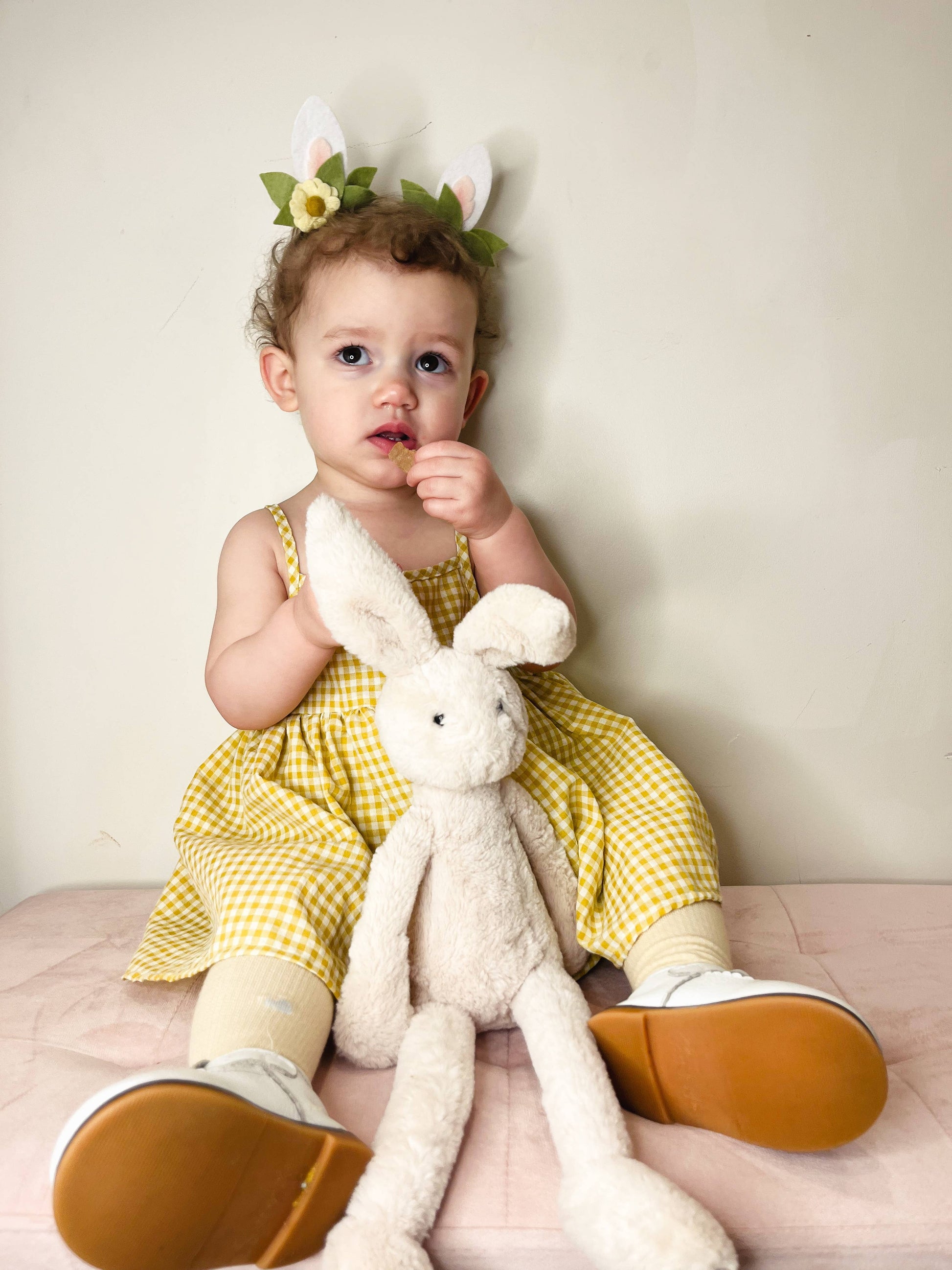 Annie & Charles® Bloomer ASTRID Dress: Yellow/white / 18-24 M