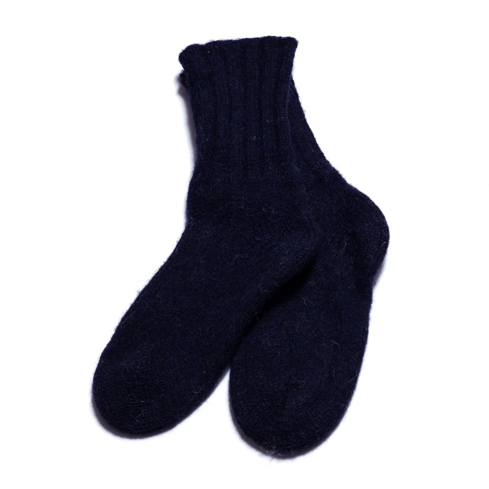 Boiled Wool Hand Knit Calf Socks