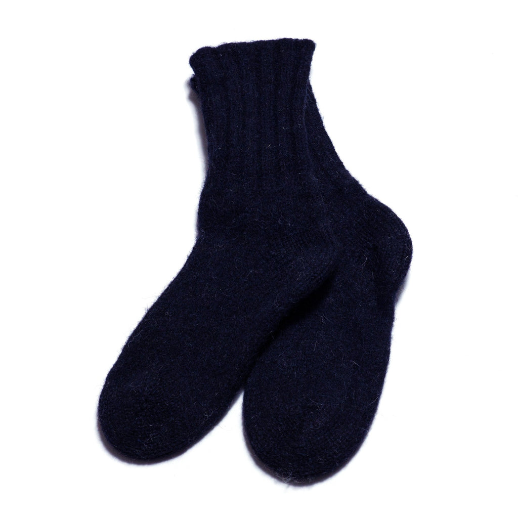 Boiled Wool Hand Knit Calf Socks