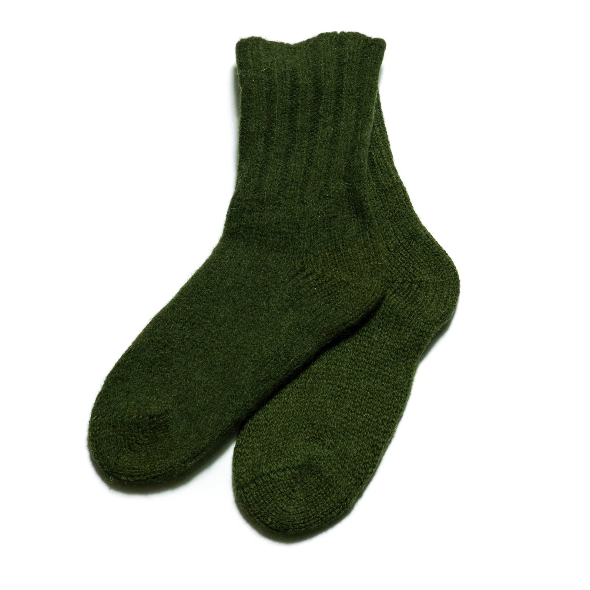 Boiled Wool Hand Knit Calf Socks