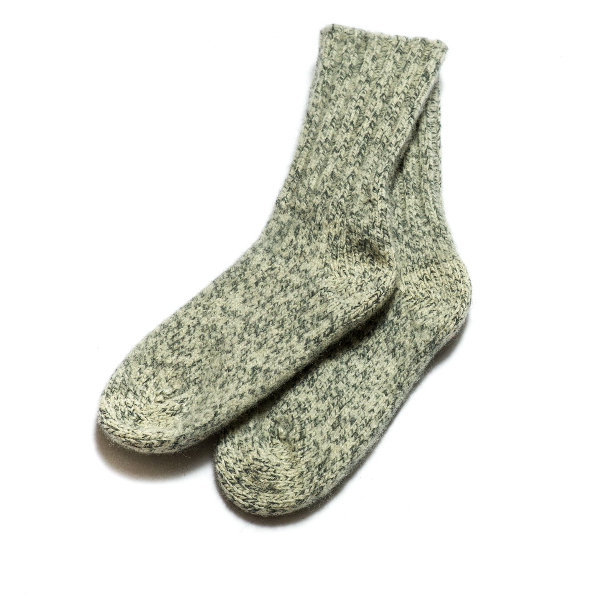 Boiled Wool Hand Knit Calf Socks