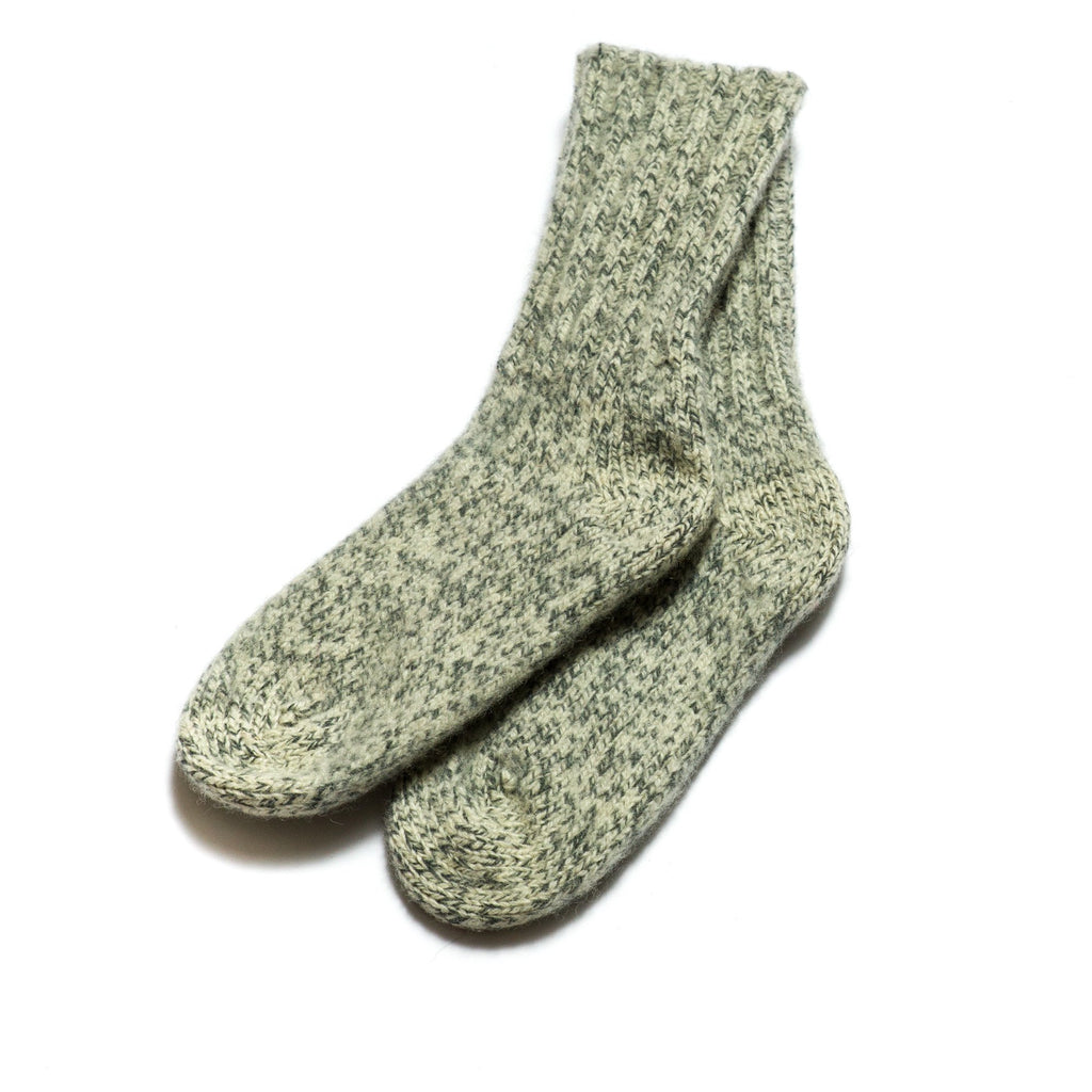 Boiled Wool Hand Knit Calf Socks