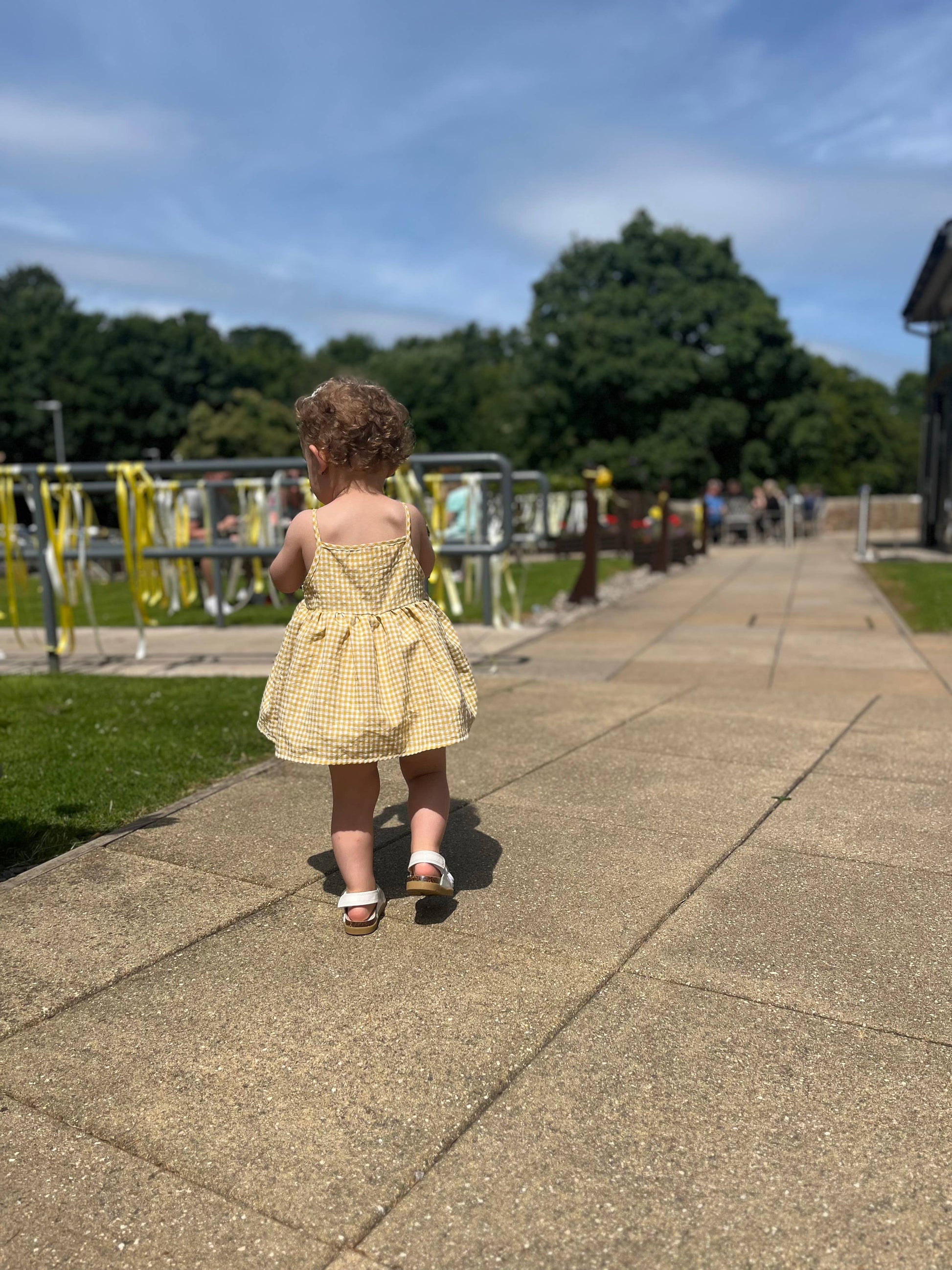 Annie & Charles® Bloomer ASTRID Dress: Yellow/white / 18-24 M