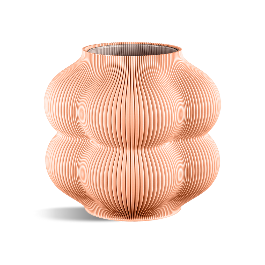 Big Peach Vase: Taupe