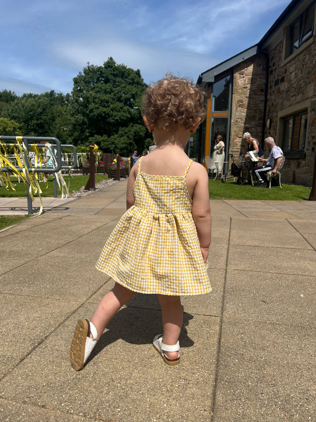 Annie & Charles® Bloomer ASTRID Dress: Yellow/white / 18-24 M