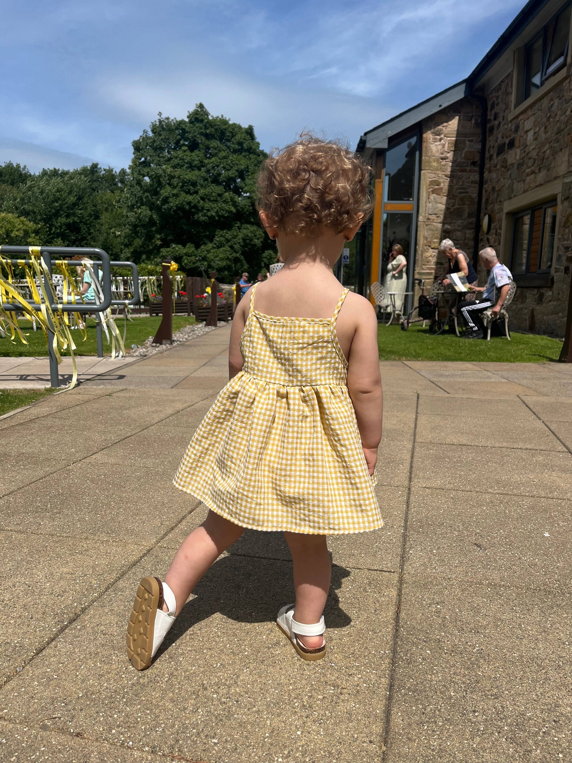 Annie & Charles® Bloomer ASTRID Dress: Yellow/white / 18-24 M