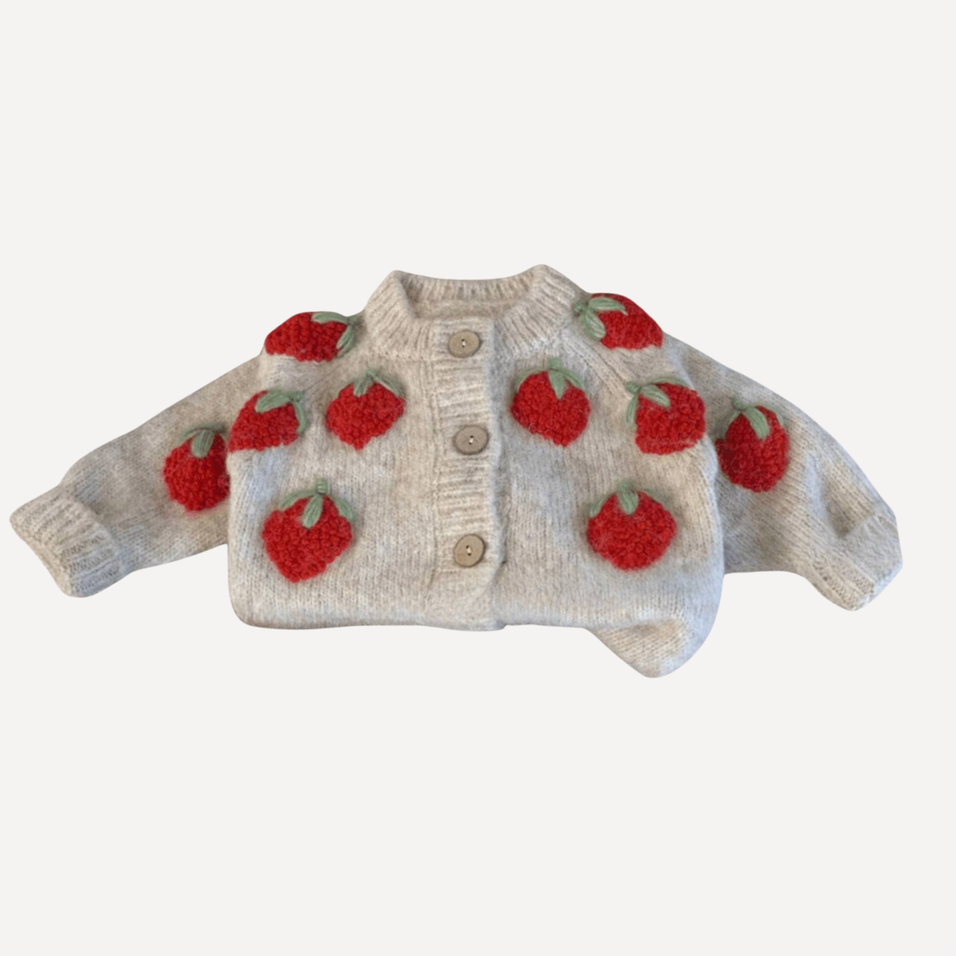 Annie & Charles® Cardigan STRAWBERRY: 2-3 Y