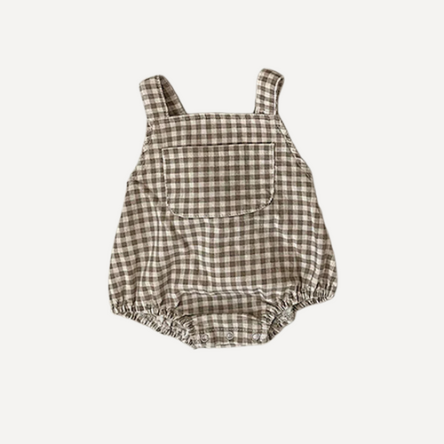 Annie & Charles® Baby Bloomer: Brown checkered / 6-12 M