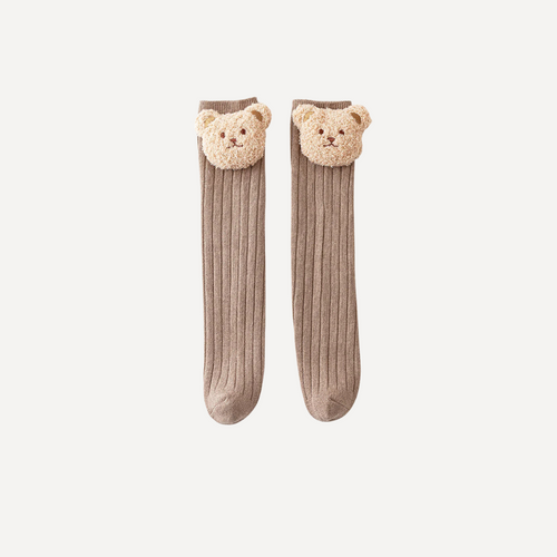 Annie & Charles® Bear Socks: Beige