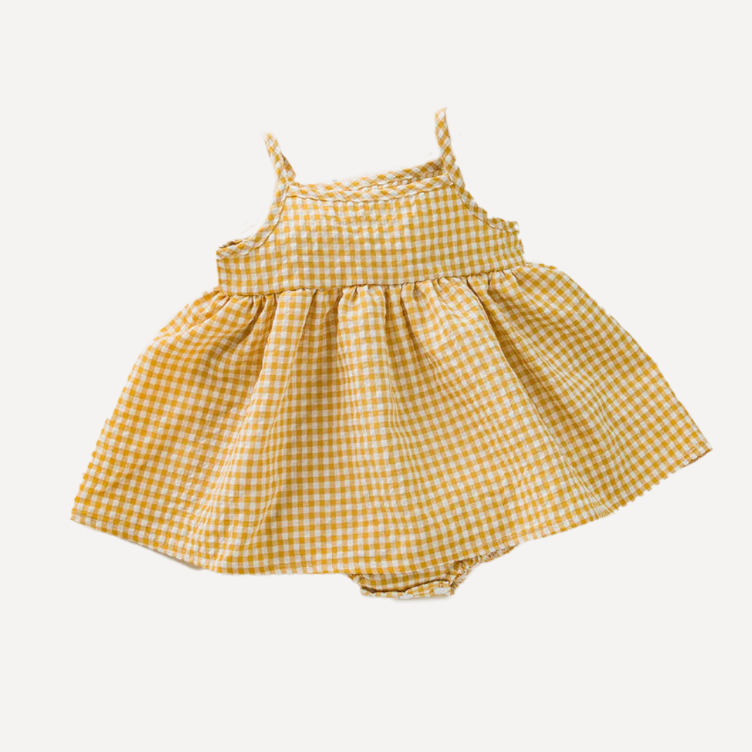 Annie & Charles® Bloomer ASTRID Dress: Yellow/white / 18-24 M
