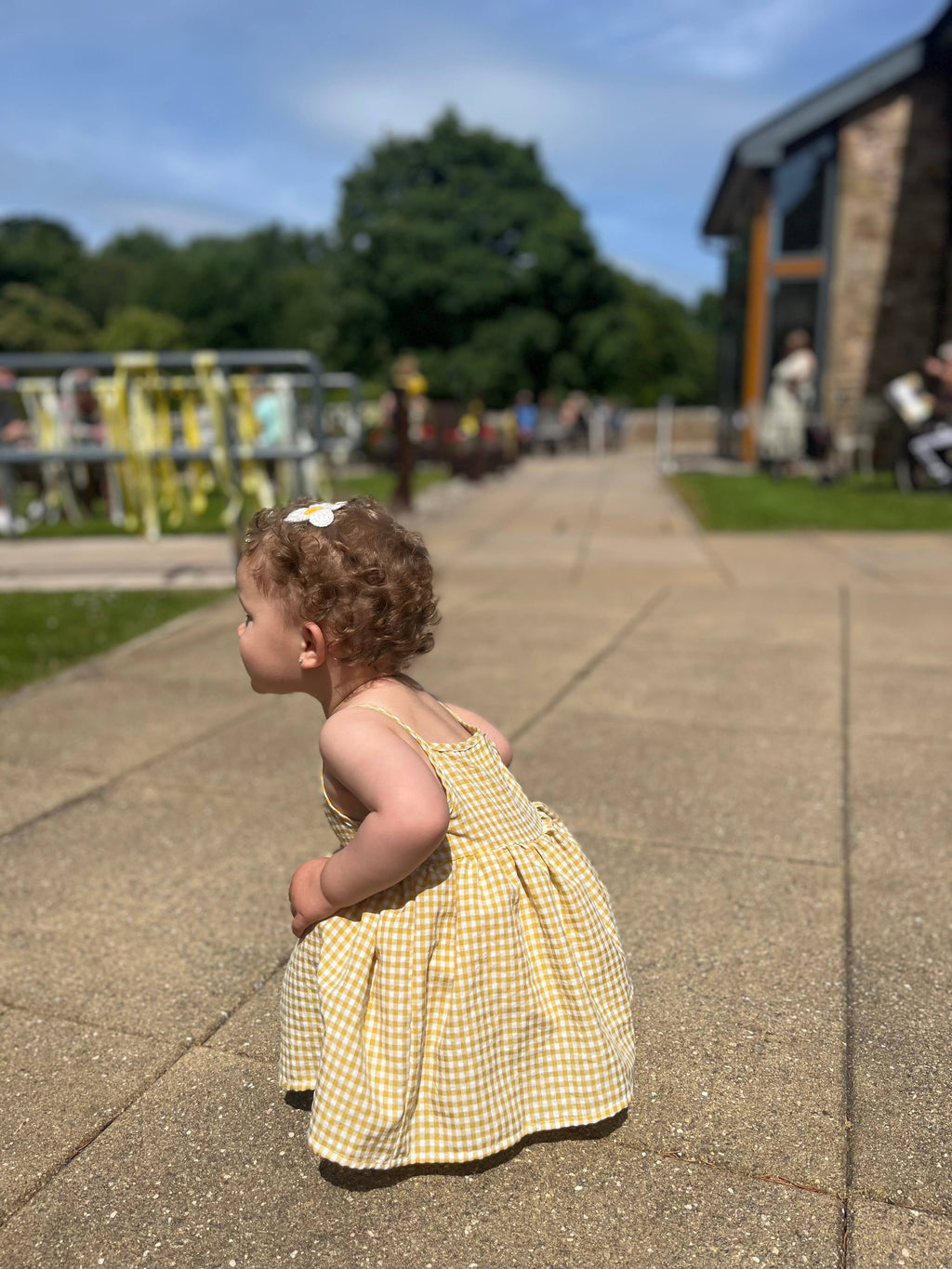 Annie & Charles® Bloomer ASTRID Dress: Yellow/white / 18-24 M