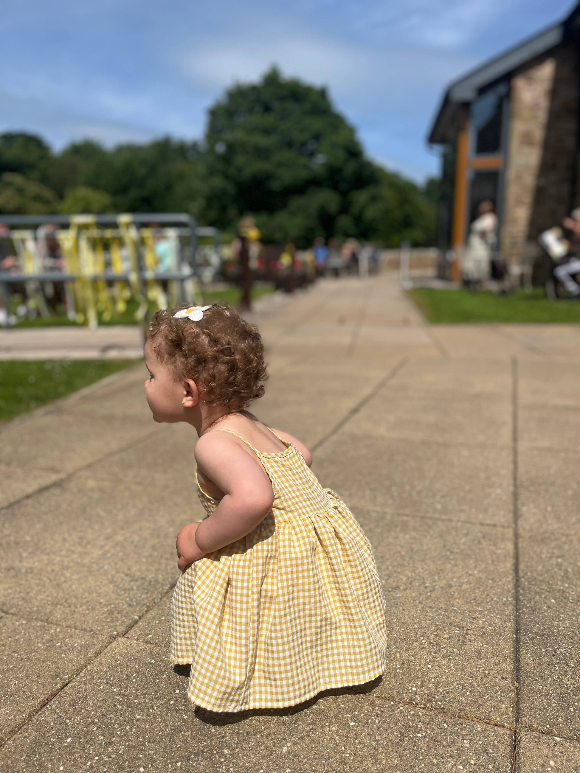 Annie & Charles® Bloomer ASTRID Dress: Yellow/white / 18-24 M
