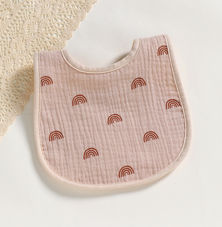 Annie & Charles® muslin bib with motif: 23 x 23 cm / Bear