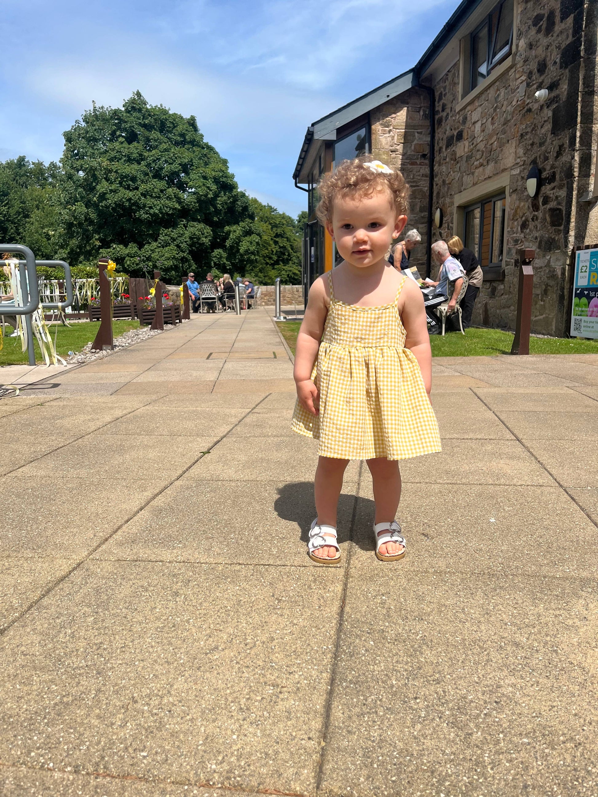 Annie & Charles® Bloomer ASTRID Dress: Yellow/white / 18-24 M