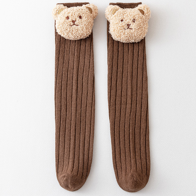 Annie & Charles® Bear Socks: Beige