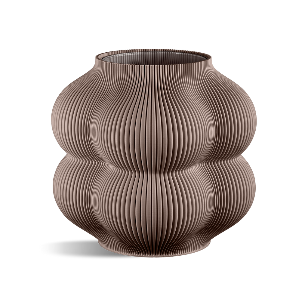 Big Peach Vase: Taupe